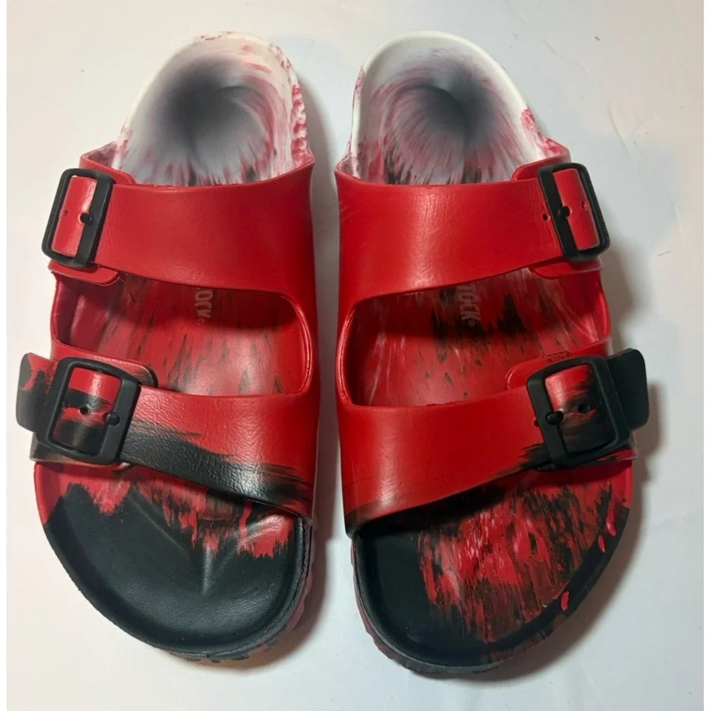 Birkenstock Arizona Sandals Men's 10 EU 43 Red Black Shoes